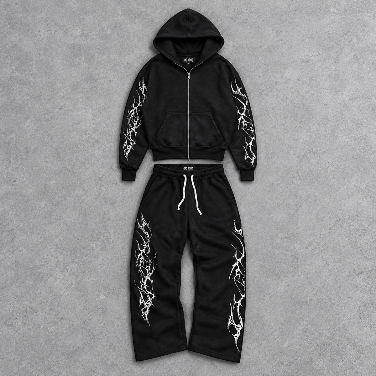 BAD INTENT: BLACK THORN SWEATSUIT