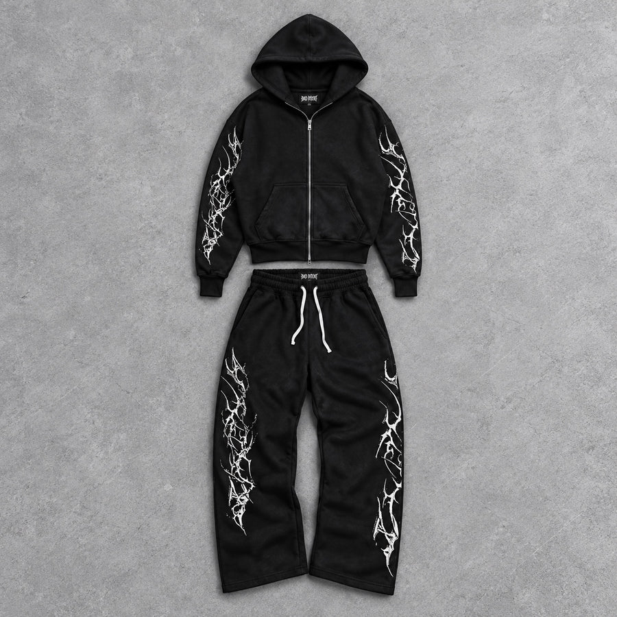 BAD INTENT: BLACK THORN SWEATSUIT